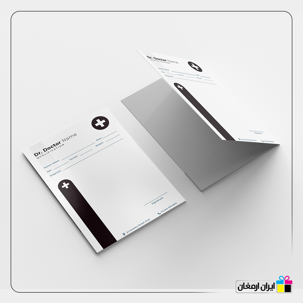 پوشه پشت طوسی 230 گرم - 3