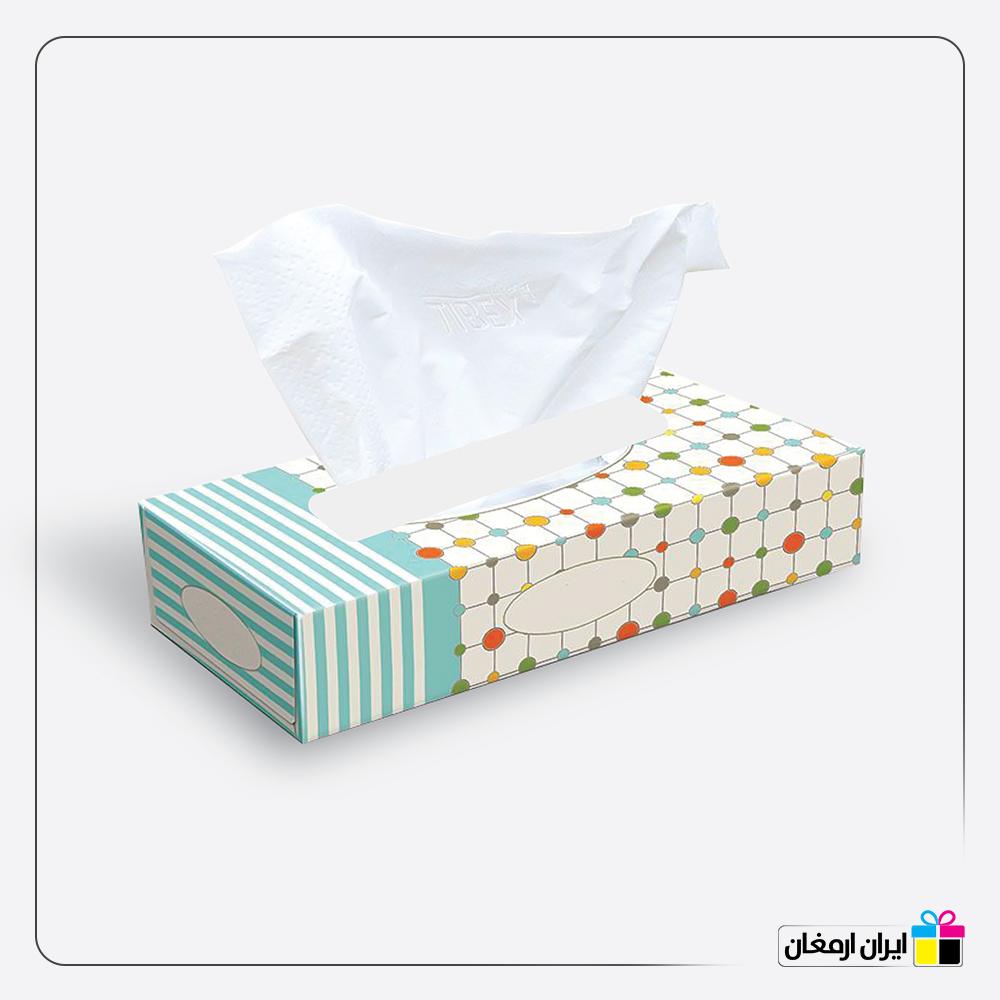 جعبه دستمال کاغذی رومیزی 50 برگ دولایه