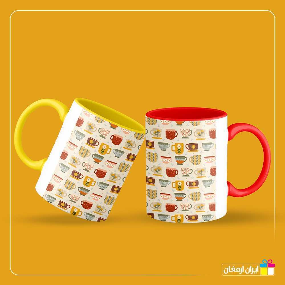 لیوان سرامیکی کاپ های گلی