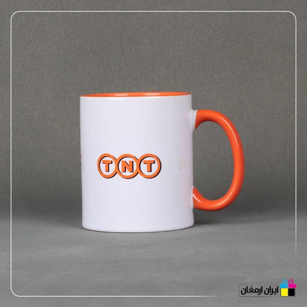 لیوان سرامیکی دسته و داخل رنگی رستا