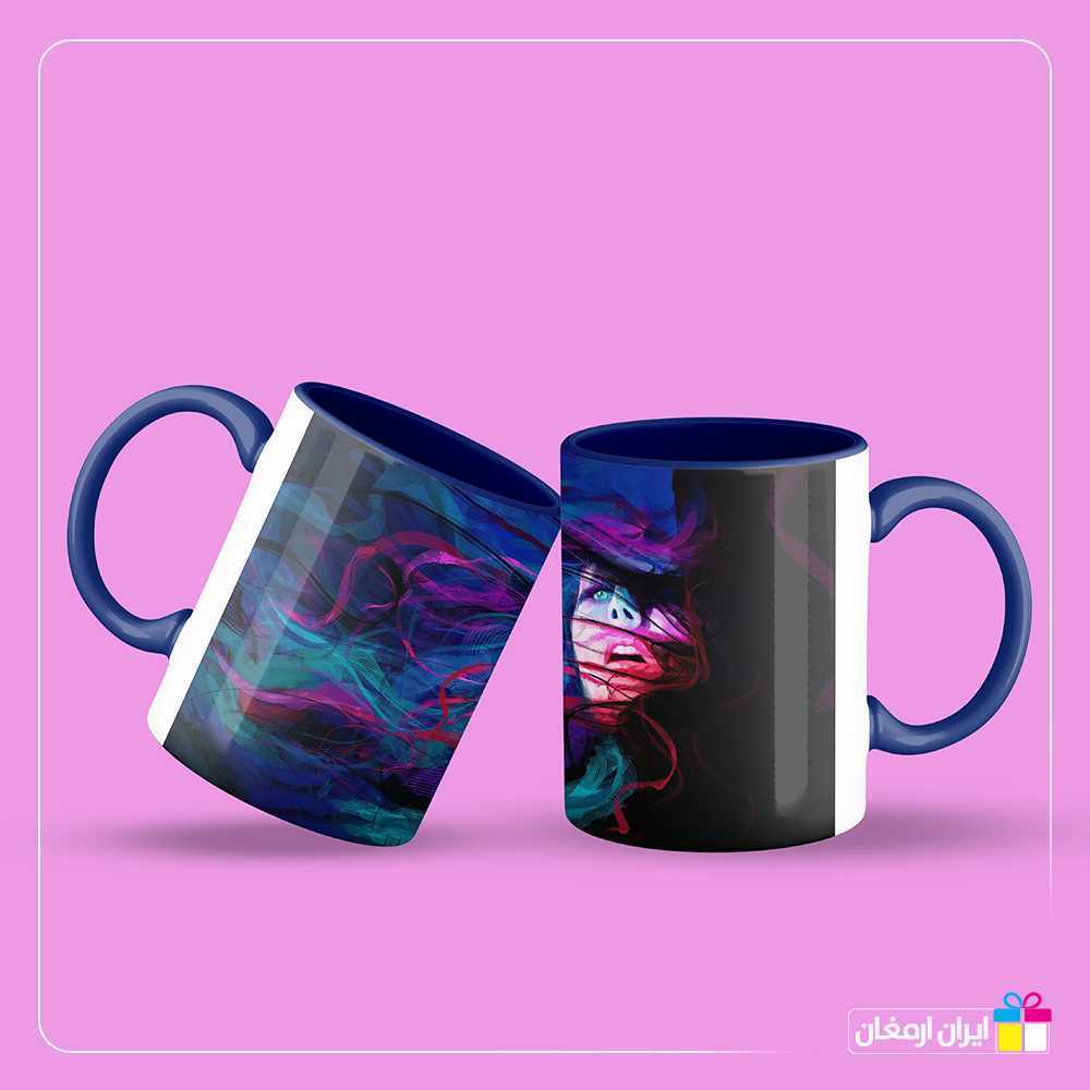 لیوان سرامیکی با طرح دخترونه جذاب