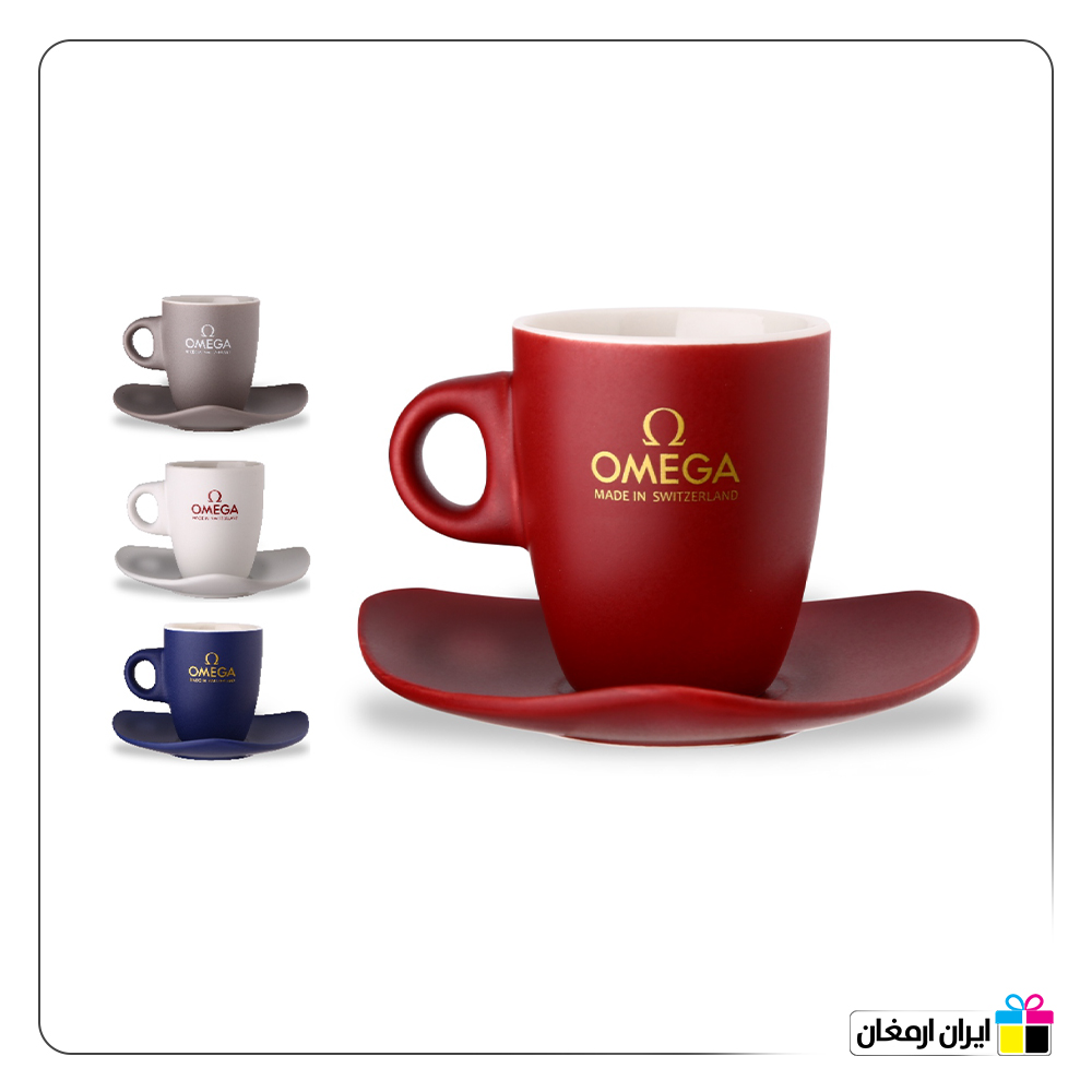 قهوه خوری سرامیکی مات نعلبکی مثلثی